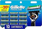 12-Count Gillette Fusion5 ProGlide Men's Razor Blade Refills $22 and more