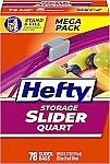 78-Count Hefty Slider Kitchen Storage Bags (Quart) (2 for $11)