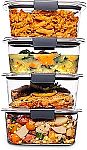 Rubbermaid Brilliance BPA Free Airtight Food Storage Containers with Lids, Set of 4 $17.73