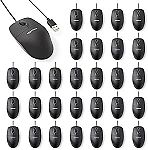 30-Count Amazon Basics 3-Button Wired USB Computer Mouse $46.99 + Free Shipping
