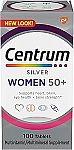 100-Count Centrum Silver Women 50+ Multivitamin Tablets $6.22