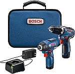 BOSCH 12V Max 2-Tool Brushless Combo Kit  + 2X 2Ah Batteries $99
