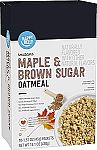 10-Ct 1.51-Oz Happy Belly Instant Oatmeal (Maple & Brown Sugar) $1.72