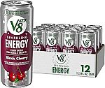 2 x 12 pack V8 +Energy Sparkling Black Cherry Juice Energy Drink $13.67