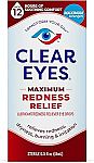0.5-Oz Clear Eyes Maximum Redness Relief Eye Drops $2.27