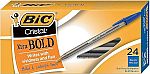 24-Count BIC Cristal Xtra Bold Ballpoint Pens (Blue) $2.21