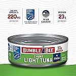 24-Pack 5-Oz Bumble Bee Chunk Light Tuna In Water $16.27