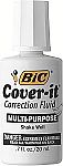 12-Count BIC Cover-it Correction Fluid (20 mL bottle) $3.80