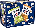 18 Count SkinnyPop Popcorn, Original and Dairy Free White Cheddar 0.5 Ounce $5.48