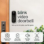Blink Video Doorbell + Sync Module (newest model, 2nd Gen) $29.99 and more