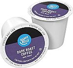 24 Count Amazon Brand - Happy Belly Dark Roast Coffee Pods $7.50