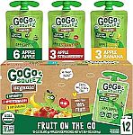 12-Count GoGo squeeZ Organic Applesauce and Fruit Puree, Variety Pack 3.2 oz $6.64