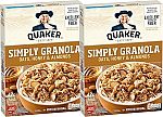 2-pack 24.1oz Quaker Simply Granola Honey & Almond $5.39