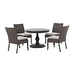 Hampton Bay Windsor 5-Piece Wicker Round Outdoor Dining Set $369 and more
