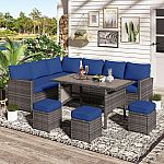 Walmart Outdoor Furniture Sale: 7-pc Dining Set Sectional Sofa Couch $399 and more