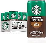 12-pack Starbucks - RTD Coffee Espresso And Cream, 6.5oz Cans $13
