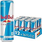 12-Pack 16-Oz Red Bull Sugar Free Energy Drink (Original) $17.20 ($1.43 Each)