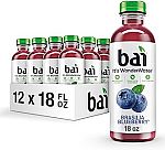 12-Pack 18oz Bai Antioxidant Infused Water Beverage, Brasilia Blueberry $11.40