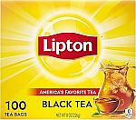100 Count Lipton Black Tea Bags $3.77 and more