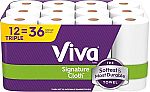 12-Pack Viva Signature Cloth Triple Roll Paper Towels (2 for $48 + Earn $15 Amazon Credit)