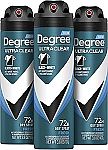 3-Pack 3.8-Oz Degree Men Antiperspirant Spray Black + White (Fresh) $9.60