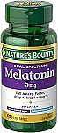 2 x 60 Count Nature's Bounty Melatonin 5mg Dual Spectrum $7.36 ($3.68 each)