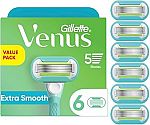6-Count Gillette Venus Extra Smooth Womens Razor Blade Refills $18.18