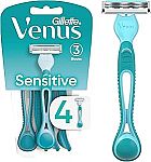 4-Pack Gillette Venus Simply 3 Sensitive Women's Disposable Razors $3.12