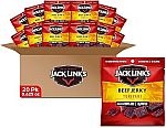 20 Count Jack Link's Beef Jerky, Teriyaki, Multipack Bags $13.60