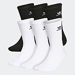 6-Pairs adidas men Trefoil Crew Socks $9 + Free Shipping