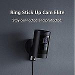 Ring Stick Up Cam Elite, Power over Ethernet HD Security Camera $89.99