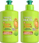 4 x 10.2 Fl Oz Garnier Fructis Sleek & Shine Leave-In Conditioning Cream $12