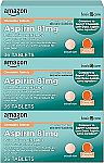3-Pack 36-Ct Amazon Basic Care Aspirin 81 mg Pain Reliever Chewable Tablets $2