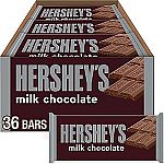 36 Count 1.55 oz HERSHEY'S Milk Chocolate Candy Bars $19.59