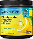 12.70-Oz Key Nutrients Electrolytes Powder Hydration Drink Mix (Lemonade) $16