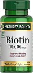 120-Count Nature's Bounty Biotin Hair Skin and Nails Vitamins Softgels $3.70