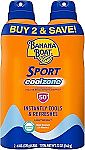 4-pack Banana Boat Sport Performance Cool Zone SPF 50 Sunscreen Spray 6oz. $13