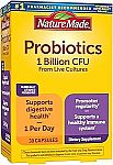 2 x 30 Count Nature Made Probiotic Capsules $7.93