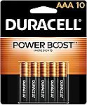 10-Ct Duracell Coppertop AAA Batteries with Power Boost Ingredients $5.53