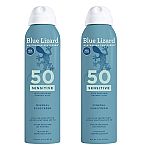 2-Count 5 Oz BLUE LIZARD Mineral Sunscreen Sensitive SPF 50+ Spray $17