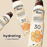4-pack 6oz Hawaiian Tropic Weightless Hydration Clear Spray Sunscreen SPF 30 $20