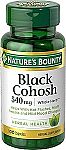100 Count Nature's Bounty Black Cohosh Root Pills and Herbal Health Supplement, Natural Menopausal Support, 540 mg $3.63