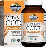 120-Count Garden of Life Vitamin Code Raw VitaminC Vegan Capsules, 500mg $14.62