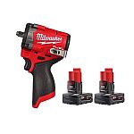 Milwaukee M12 Fuel 12V Stubby 3/8" Impact Wrench + 2X 3.0Ah Battery $169