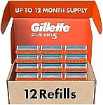12 Count Gillette Fusion5 Men's Razor Blade Refills $20.79 and more