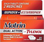 20-Ct Motrin Dual Action with Acetaminophen & Ibuprofen $3.69
