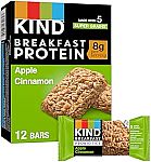6 Count 1.76 Oz KIND Breakfast Protein, Healthy Snack Bar (Various) $2.59 and more