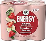 6-Pack 8-Oz V8 Energy Drinks (Strawberry Banana) $3
