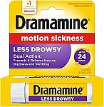 8 Count Dramamine Motion Sickness Less Drowsy $2