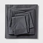 Threshold Signature 6pc 800 Thread Count Solid Sheet Set Queen $33 King $39